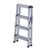 Homcom Scara Pliabila 4 Trepte din Aluminiu, Pliabila si Compacta, 81×42×72cm(m-6)