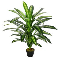 Outsunny Planta artificiala Dracaena, Interior/Exterior, Diametru 18 x 110cm, Verde(m-1)