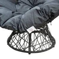 Outsunny Fotoliu Papasan Rotativ cu Confort Mare și Pernă Inclusă, Ideal pentru Grădină, Terasă sau Balcon(m-8)