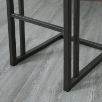 HOMCOM Set 2 Taburete de Bar Stil Vintage Industrial Imitaţie de piele şi Metal(m-9)