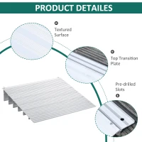 HOMCOM Rampa Scaun cu Rotile Lungime Reglabilă Aluminiu antiderapant 318kg(m-6)