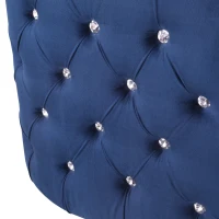 Homcom Fotoliu in Stil Chestefield cu Cristale Rotative Albastru(m-8)