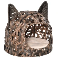 PawHut casuta pentru pisici, Φ46 x 40 cm, maro(m-1)