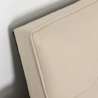 Homcom Canapea Extensibilă 2‑în‑1, 3 Locuri, Material Din In și 2 Perne Detașabile, Bej(m-8)