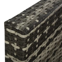 Outsunny set mobilier de gradina, ratan, perne incluse, maro(m-10)