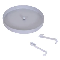 Homcom Suport pentru Umbrele in Metal cu Scurgere Gri Deschis(m-9)