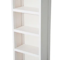 HomCom Mobilier Biblioteca 5 Rafturi din Lemn Elegant pentru Casa si Birou Alb 30x17x90cm(m-6)