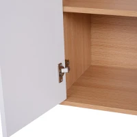 Homcom Dulap de Perete 2 Usi – Lemn cu Rafturi Reglabile 80×32×90,5 cm(m-8)