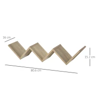 HOMCOM Biblioteca de Perete in Forma de V din Lemn pentru Casa si Birou 80.6 x 16 x 15.2cm(m-3)