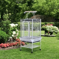 Pawhut Voliera Pasari 160 cm – Mobila cu Stinghii & Tavi de Hrana(m-2)
