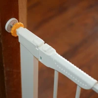 PawHut gard protectie, pentru animale, reglabil, fier alb(m-8)