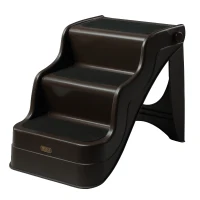 PawHut Scarisoara pentru Caini Pliabila 3 Trepte pentru Animale De Companie, Maro, 49x39x39cm(m-1)