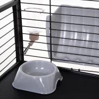 PawHut Cusca pentru Iepuri si Purcelusi de Guineea Cusca pentru iepuri de Interior din Metal(m-8)