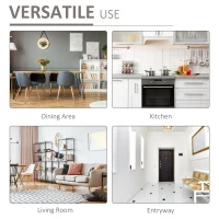 HOMCOM Dulapior cu Economisire Spatiu Multifunctional pentru Hol din Lemn Alb Lumini LED(m-7)