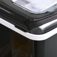 HOMCOM Masina pentru Gheata pentru Casa Producator de Ghiata 12kg/24h Neagra(m-10)