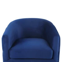 Homcom Fotoliu in Stil Chestefield cu Cristale Rotative Albastru(m-7)