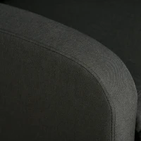 Homcom Fotoliu Relax – Negru, In, Rabatabil cu Taburet Inclus(m-11)