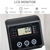 HOMCOM Bicicleta Orizontala cu Spatar si Sezut Reglabile, 8 Resistente si Monitor LCD, 121.5-136x62.5x98cm - Gri(m-7)