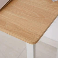 HOMCOM Birou cu blat reglabil pe colt pentru desen casa birou stejar alb(m-11)