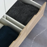 Homcom Dulap Elegant 2 Sertare & Raft pentru Haine – Alb(m-9)