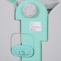 Homcom Gard pentru Copii 6-36 Luni Sigur Colorat Amuzant cu Usa Albastra si Gri 162 x 122 x 63cm(m-9)