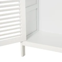 Kleankin Dulap pentru Baie Impermeabil cu 2 Rafturi si Dulapior MDF Alb(m-12)