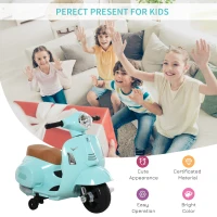 HOMCOM Motocicleta Electrica pentru Copii Baterie 6V, 18-36 luni Verde(m-4)