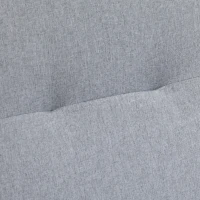 HOMCOM Set 2 Scaune Capitonate Spatar Înalt Picioare de Lemn Tapiţerie Ţesatura(m-8)