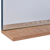 Kleankin Set Arredo Bagno 3 Pezzi Mobiletto Lavandino e Specchio in MDF Blu(m-9)