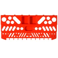 DURHAND 54 bucati Suport container pentru scule cu 50 carlige montabil pe perete rosu gri(m-9)