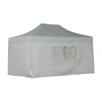 Outsunny Gazebo Pliabil tip Acordeon, Alb, 4.5x3m(m-3)