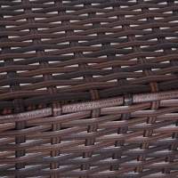 Outsunny Set 3 Masute de Gradina in PE Rattan,Maro(m-8)