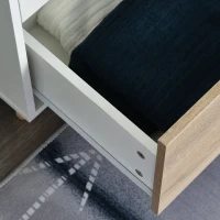 Homcom Dulap Elegant 2 Sertare & Raft pentru Haine – Alb(m-8)