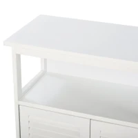 Kleankin Dulap pentru Baie Impermeabil cu 2 Rafturi si Dulapior MDF Alb(m-11)
