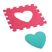 Homcom Covor Puzzle cu Forme Geometrice 36 Bucati 31x31cm, Colorat(m-10)