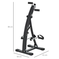 HOMCOM Bicicleta de Fitness din Otel cu Ecran LED Inaltime si Rezistenta Reglabile Neagra(m-3)