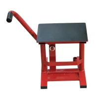 HOMCOM Trepied Ridica Moto Inaltime Reglabila in Otel, Rosu, 28x34x30-40cm(m-9)