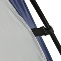 Outsunny Foisor Cort de Camping Pliabil Protectie UV Alb si Albastru 350 x 350 x230cm(m-8)