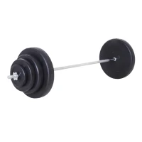 Homcom Set Haltere & Bara 170cm, 70kg cu discuri reglabile pentru antrenamente(m-1)