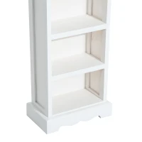 HomCom Mobilier Biblioteca 5 Rafturi din Lemn Elegant pentru Casa si Birou Alb 30x17x90cm(m-5)