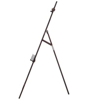 Homcom Sevalet pentru Pictura in Lemn cu Inaltime si Inclinatie Reglabila, Maro, 46x60x140cm(m-5)