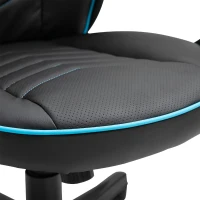 Vinsetto Fotoliu de Birou cu Invelis in Piele PU Premium Design Ergonomic Negru si Albastru(m-13)
