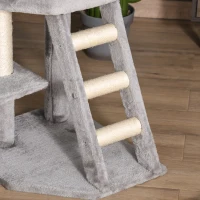 Pawhut Stalp Zgariat Pisici – Mai Multe Niveluri cu Cusca & Sisal(m-10)