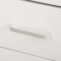 HOMCOM Masa de Birou din Lemn cu 5 Sertare, 110x50x76cm - Alb(m-11)