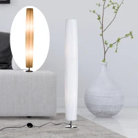 Homcom Lampada da Terra in Acciaio, Bianco, 15x15x120cm(m-2)