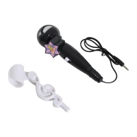 HOMCOM Mini Pian Copii – Cu Microfon si Scaunel, Negru(m-11)