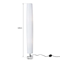 Homcom Lampada da Terra in Acciaio, Bianco, 15x15x120cm(m-11)