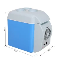 Homcom Frigider Termoelectric 7.5L 48W Albastru(m-3)