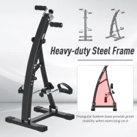 HOMCOM Bicicleta de Fitness din Otel cu Ecran LED Inaltime si Rezistenta Reglabile Neagra(m-4)