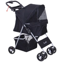 PawHut Carucior Pliabil Animale de Companie 77×47×101 cm(m-1)